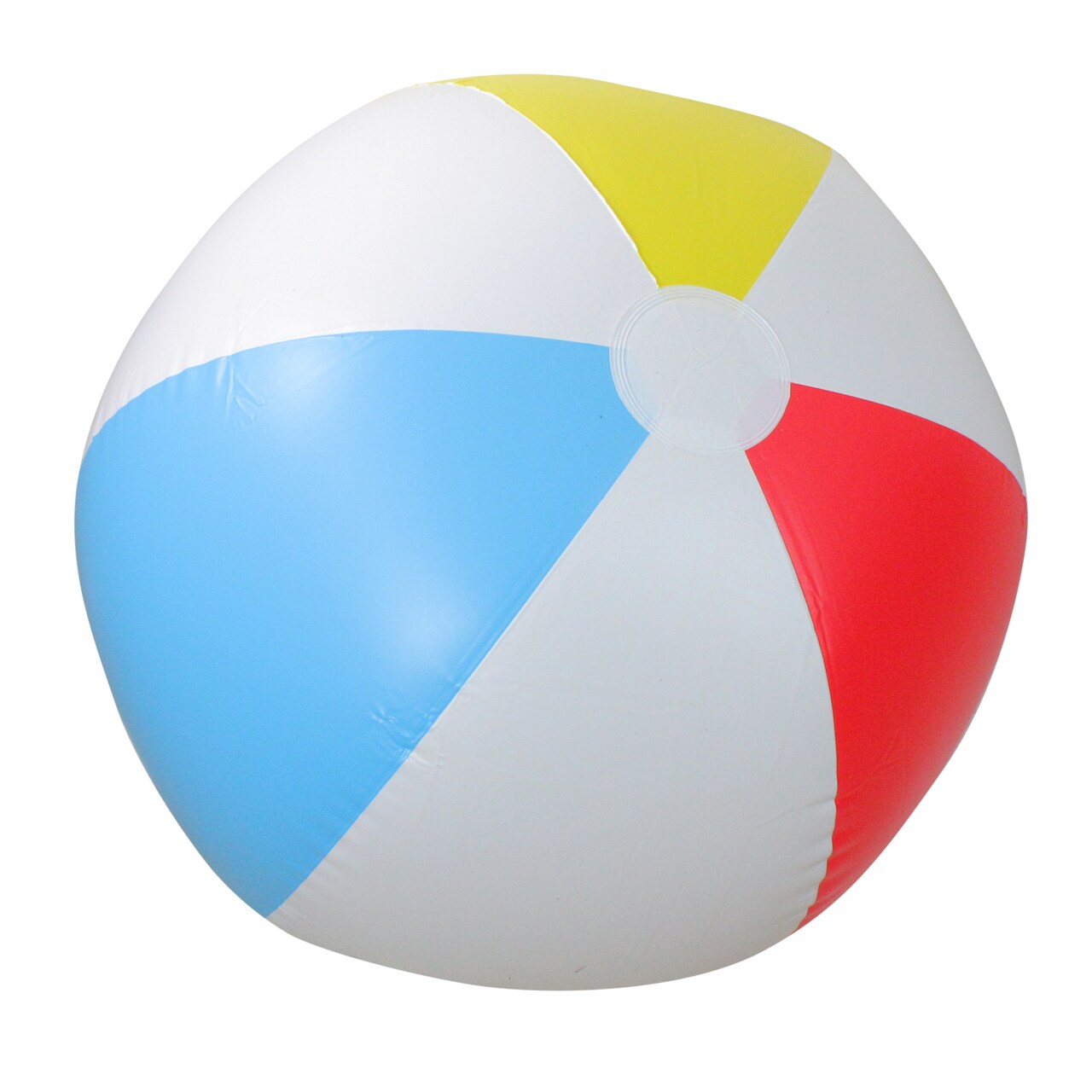 Swim Central 36" White and Blue 6-Panel Color Blocked Beach Ball